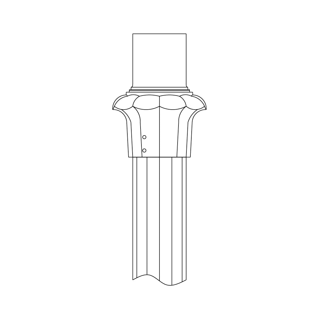 4" to 3" Tenon Converter- Fluted Post - 20-4