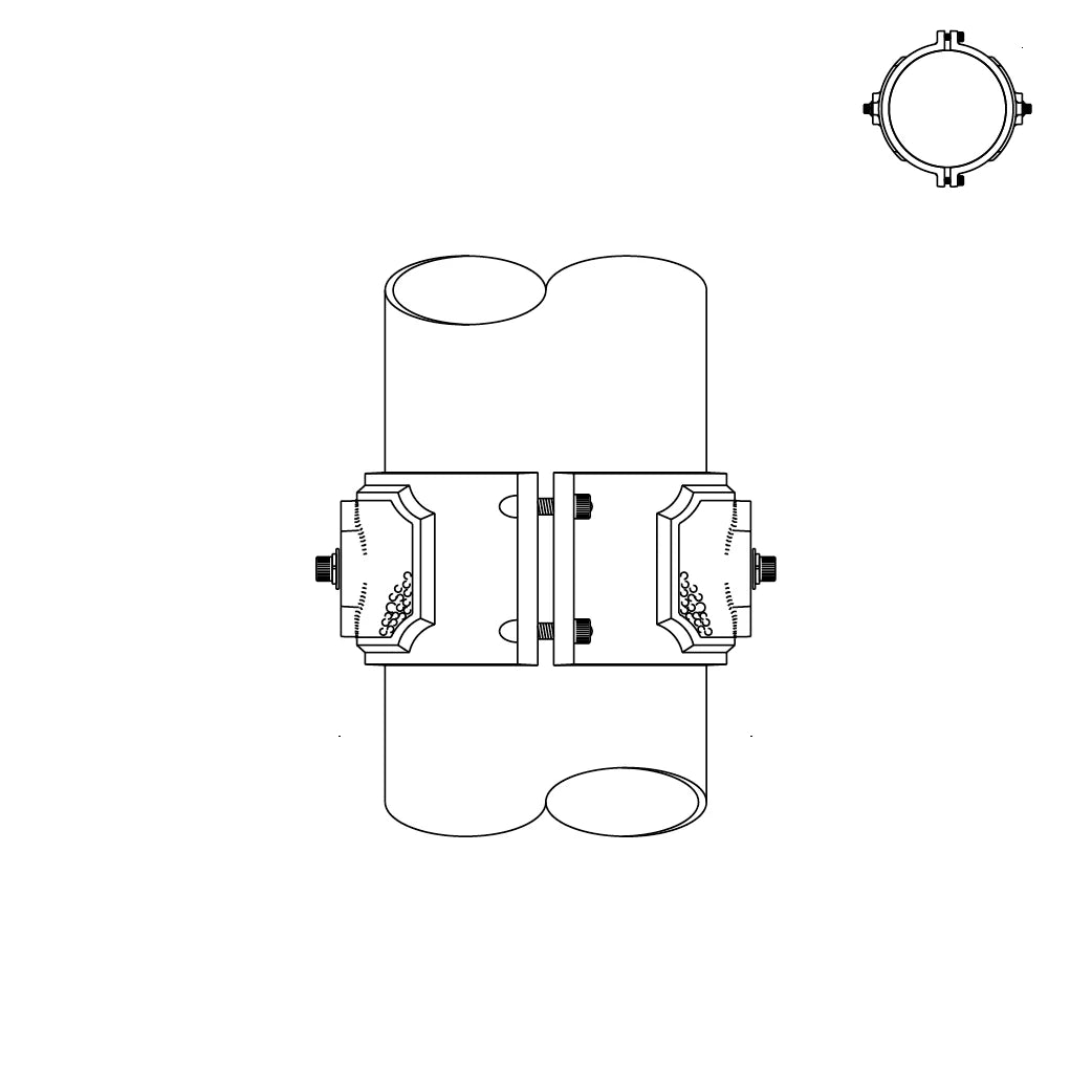 Traffic Sign Clamps for 5" Post - 41-5