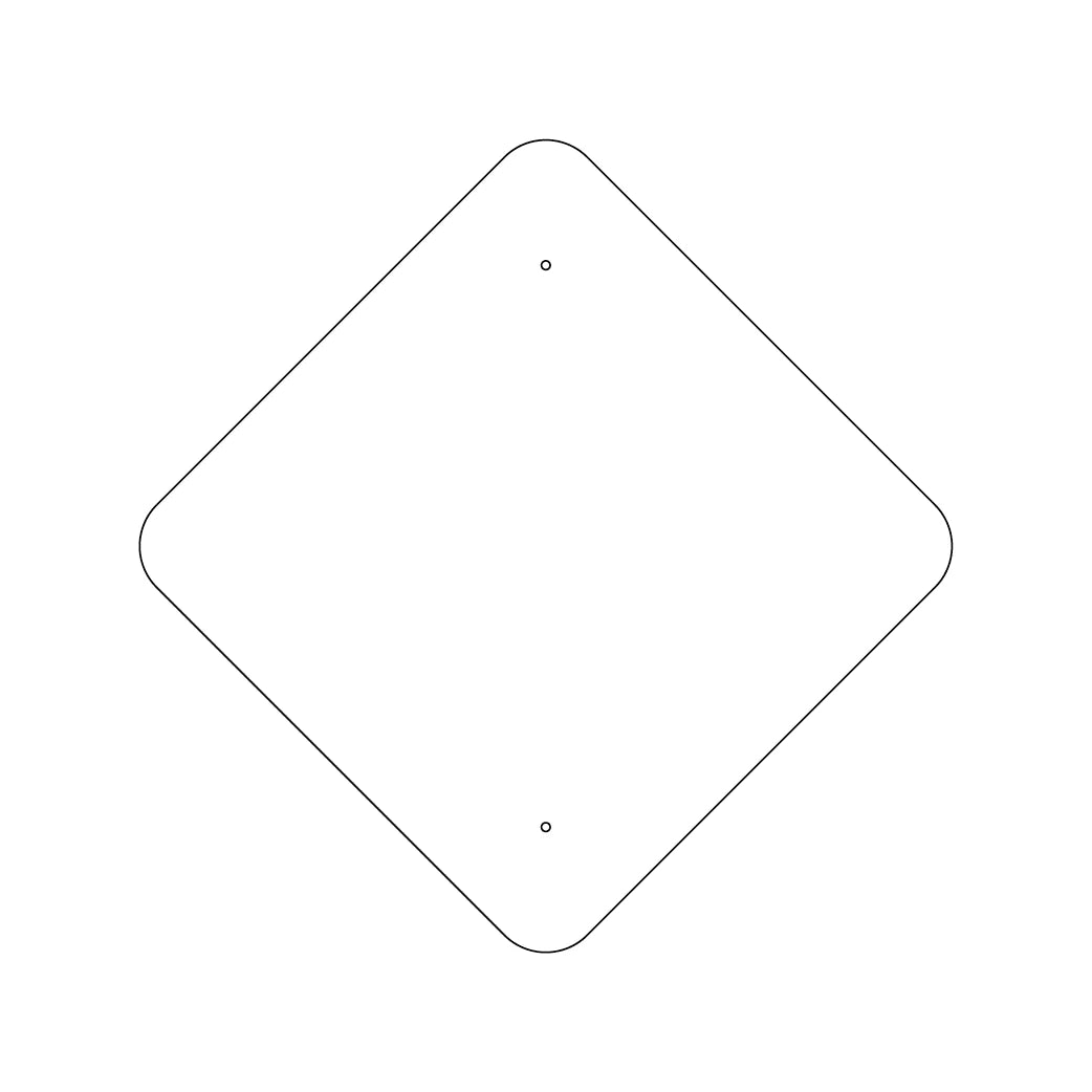24" Triangular Traffic Sign Plate - 218FBT
