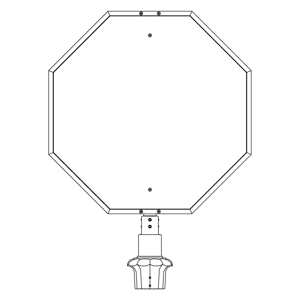 31 1/2" Stop Sign Frame for 34" Fluted Post - 233-4FL