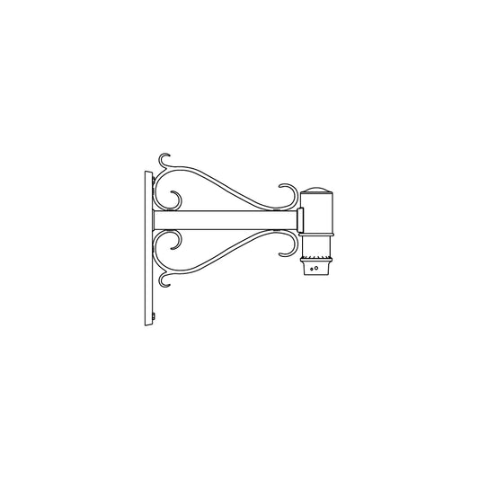 3" Fitter Downward Wall Mount Bracket - 236S