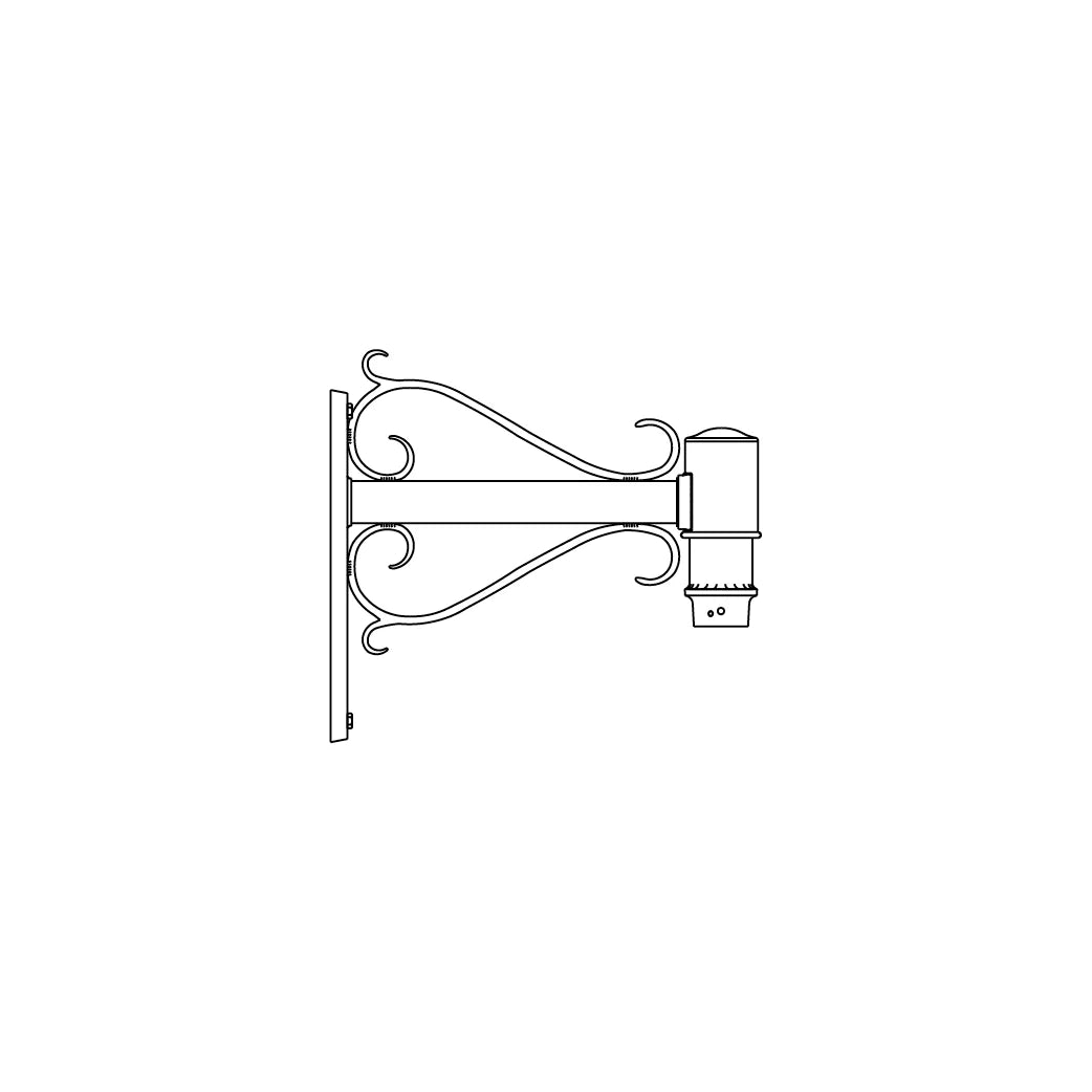 3" Fitter Downward Wall Mount Bracket - 236S