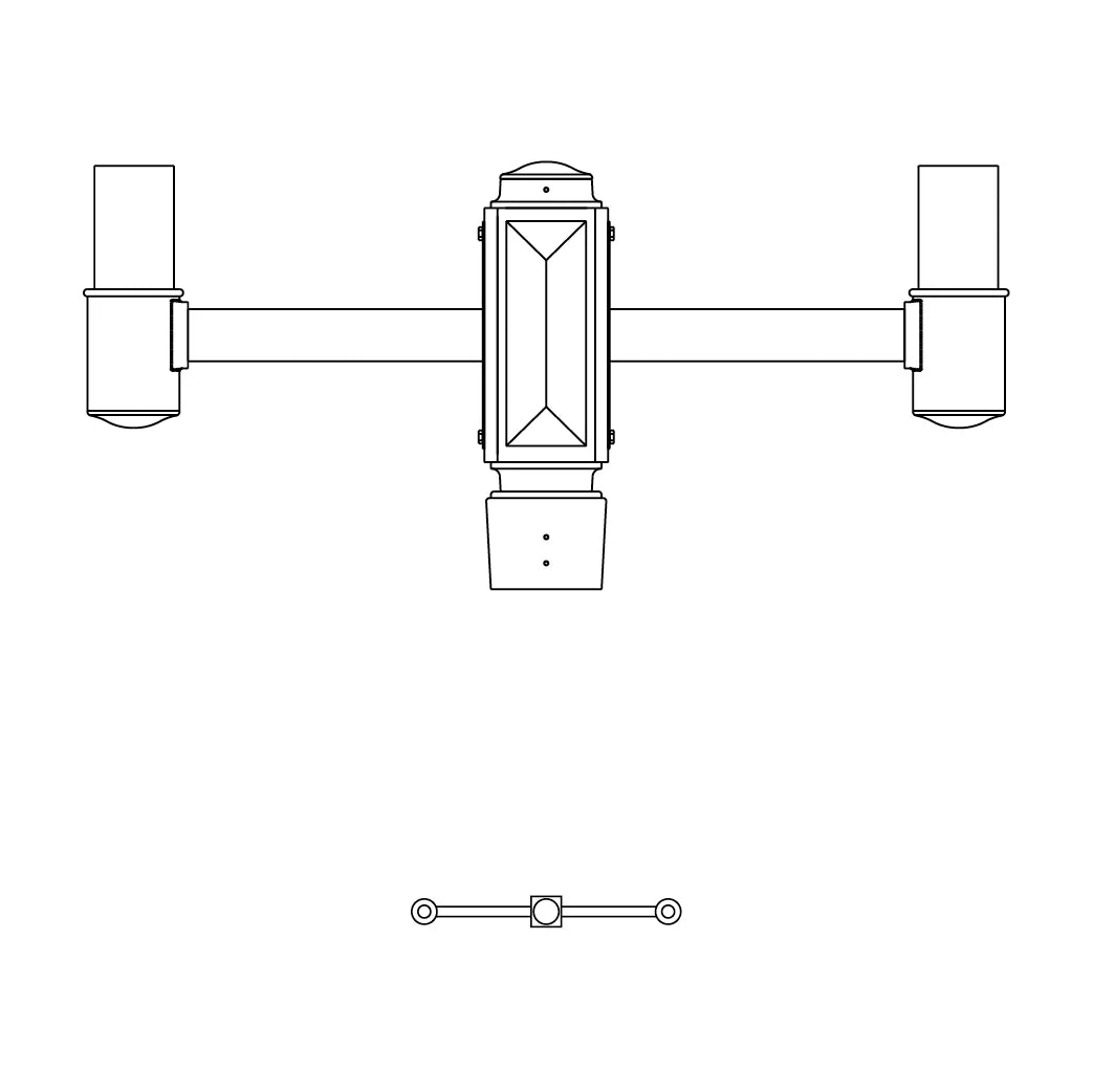 2 at 180 Degrees- 4" Post - 542-4
