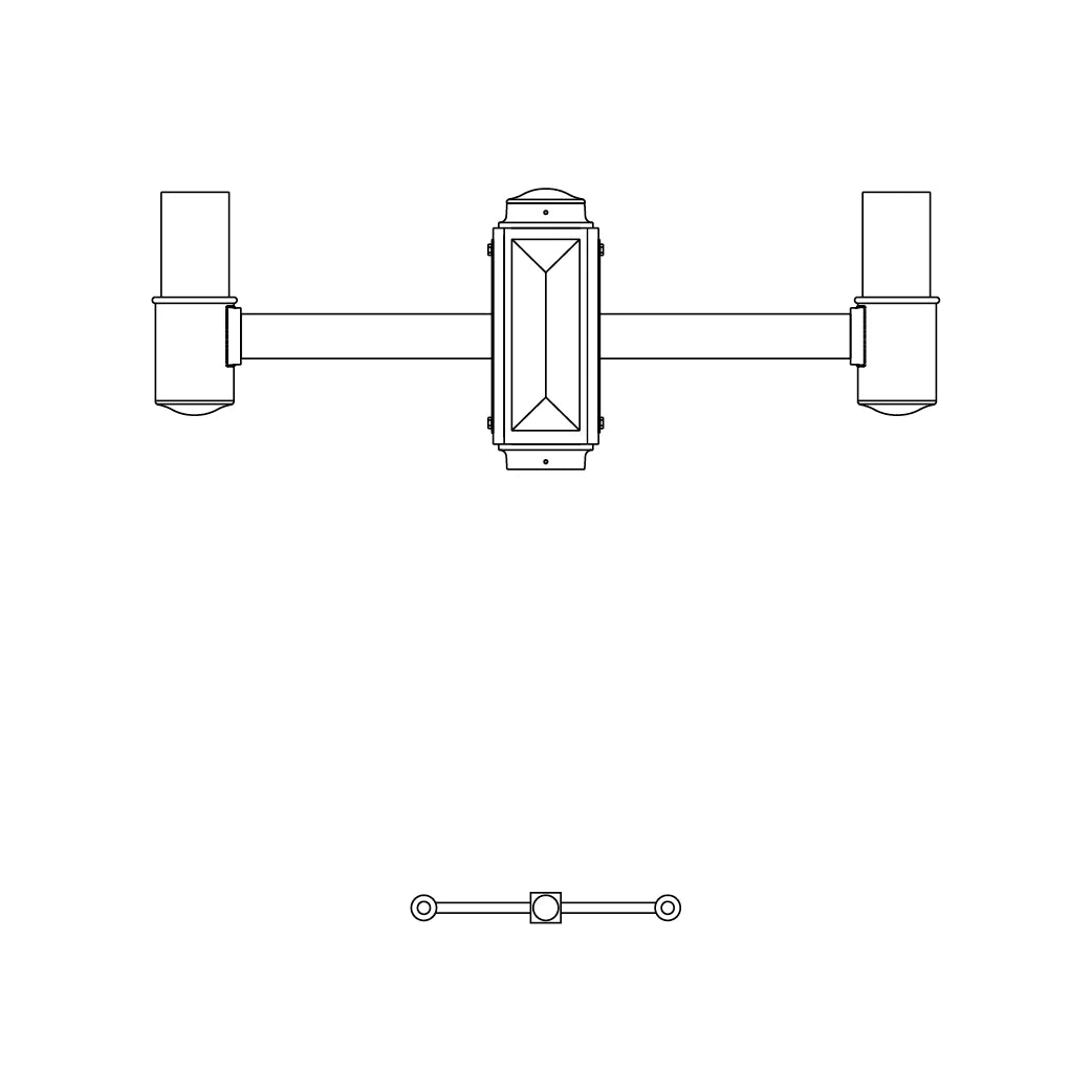 2 at 180 Degrees- 3" Post - 542