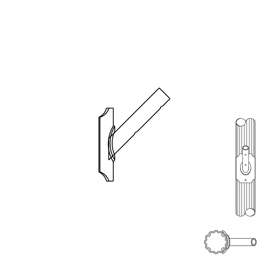 Flag Holder for 4" Diameter Flat Flute Post - FHB4FF-1