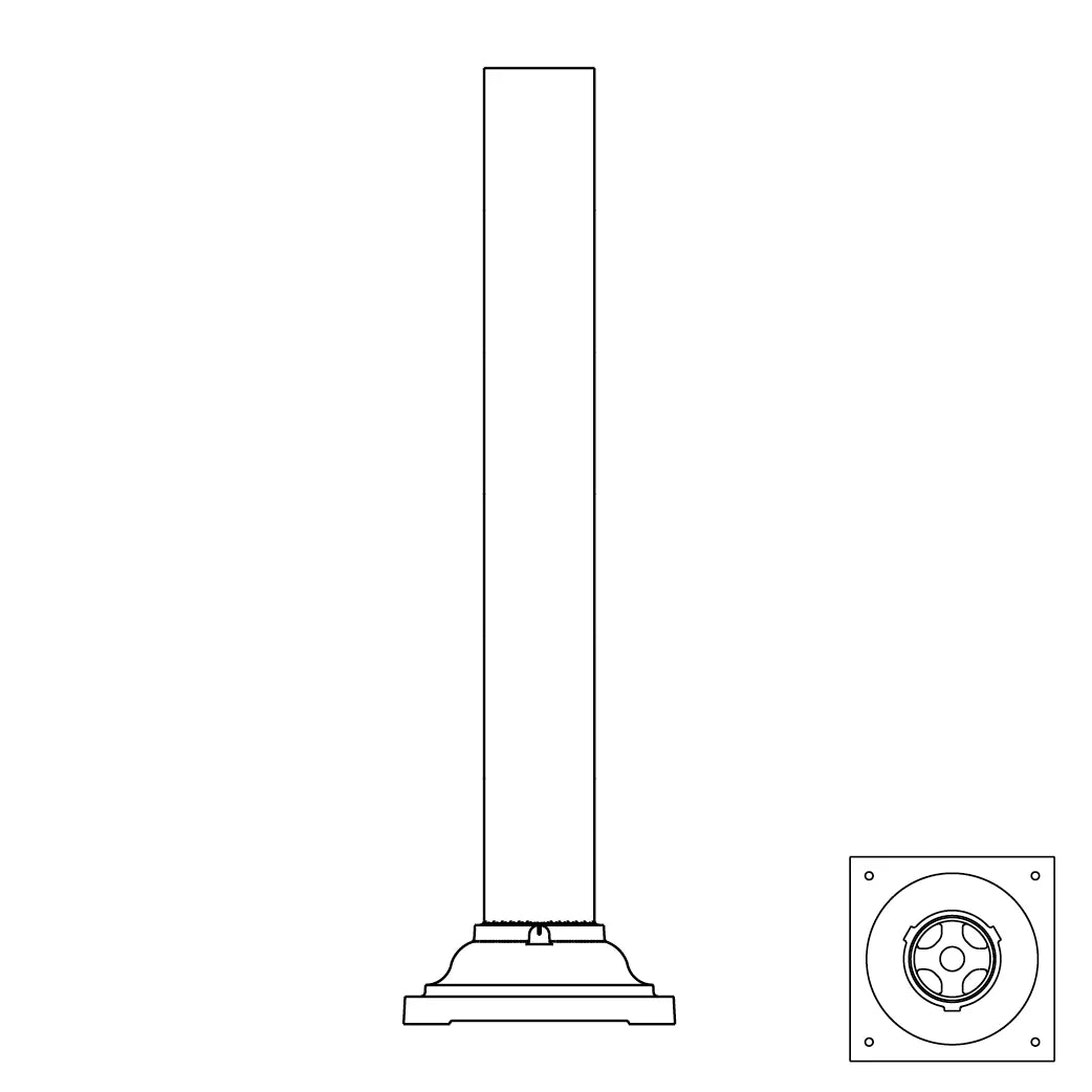 7 1/2" Square Pier Base - SP436